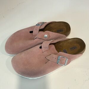 Pink Birkenstock Boston Clogs